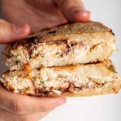 Lemon Garlic Rotisserie Chicken Panini