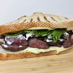 Balsamic Rosemary Steak with Horseradish Aioli