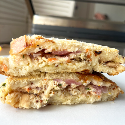 Olive Caper Tuna Melt Panini